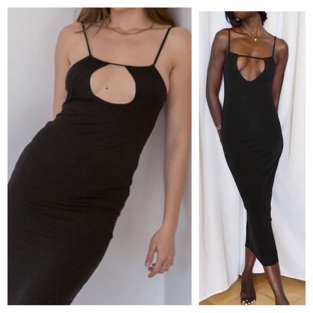 Trois the Label Alaia black halter dress